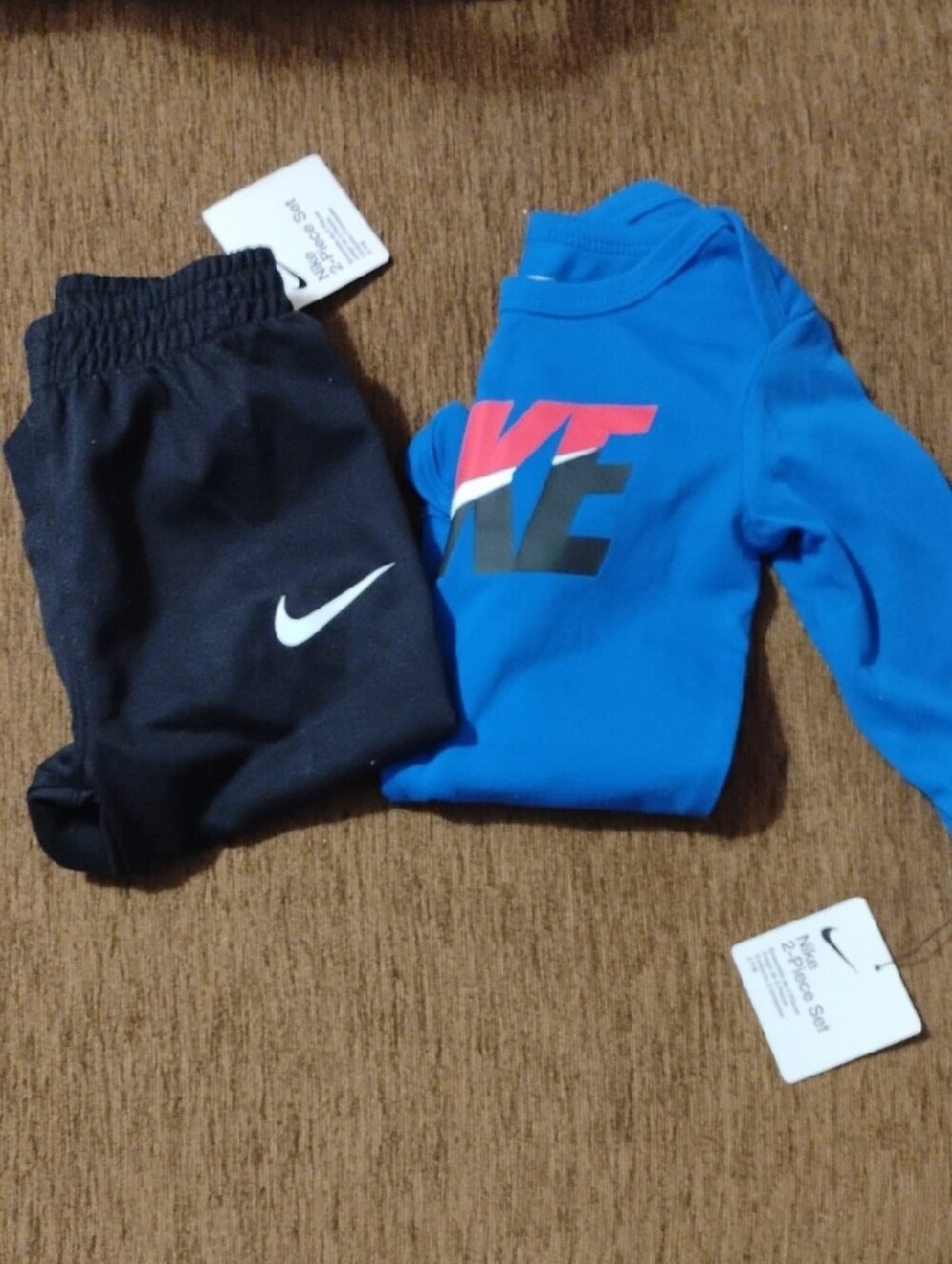 Nike Blue Bodysuit with Black Jogger Pants - Red & White Logo - Picture 6 of 6